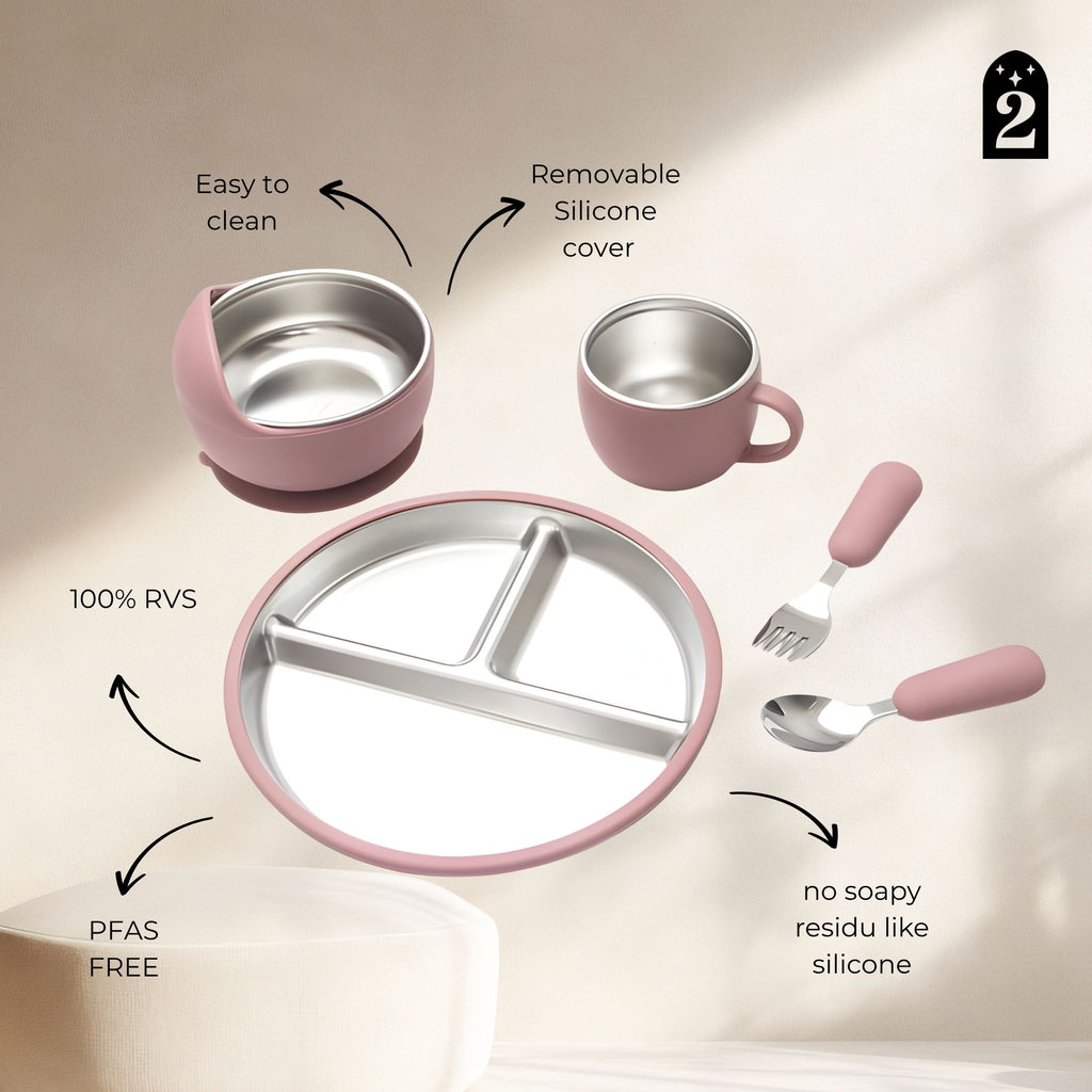 Baby Weaning RVS Starter set