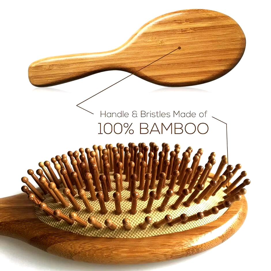 Premium Wooden Bamboo Hair Brush Improve Hair Growth Wood Hairbrush Prevent Hair Loss Comb Bamboo Comb Teeth