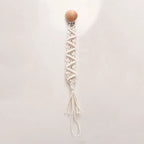Vintage Simple Crochet Pacifier Clip Baby Cotton Tassel Pacifier Chain for Newborn Teething Soother Chew Dummy Clips Hand Made