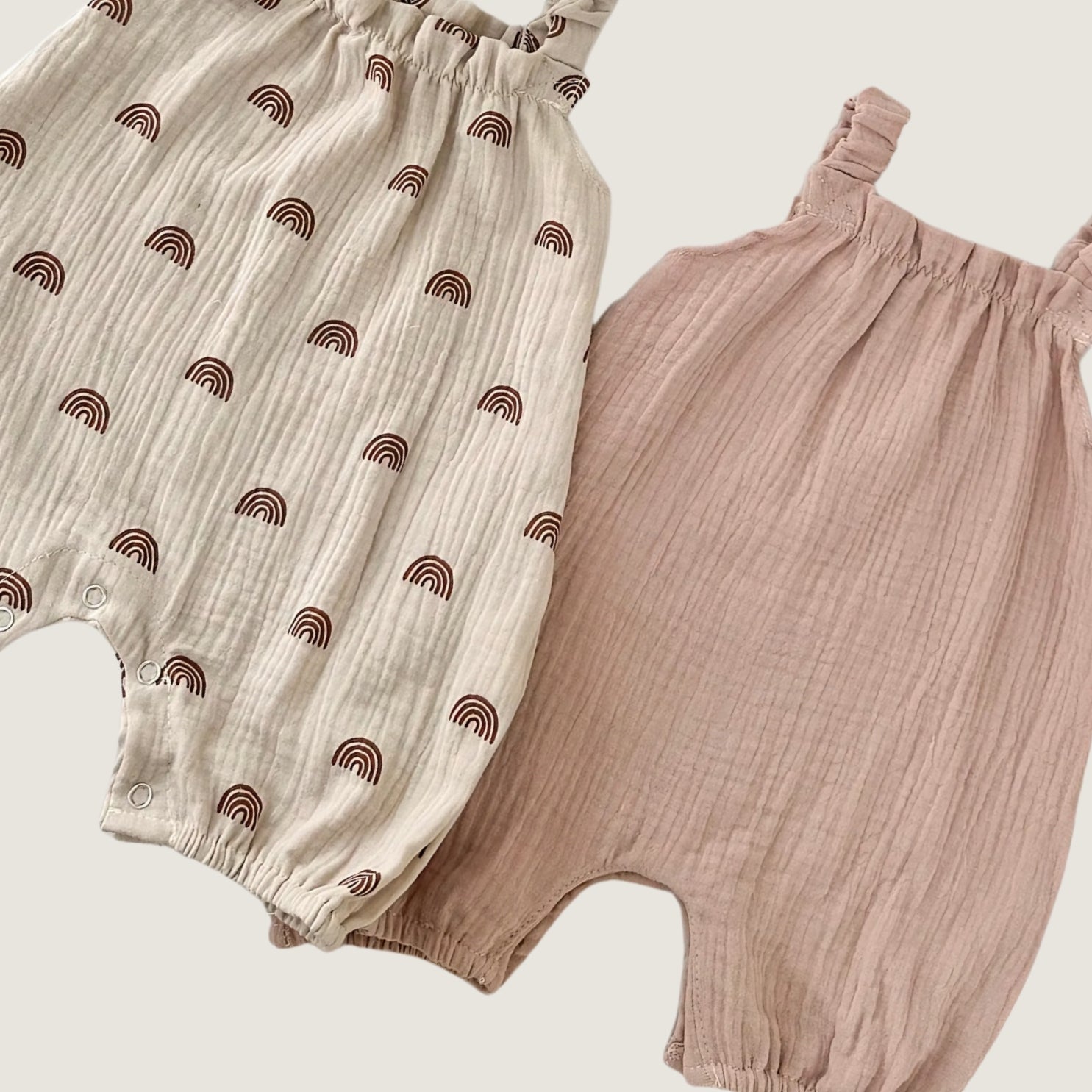 2-Piece Organic Cotton  Rainbow & Dandelion Bodysuits