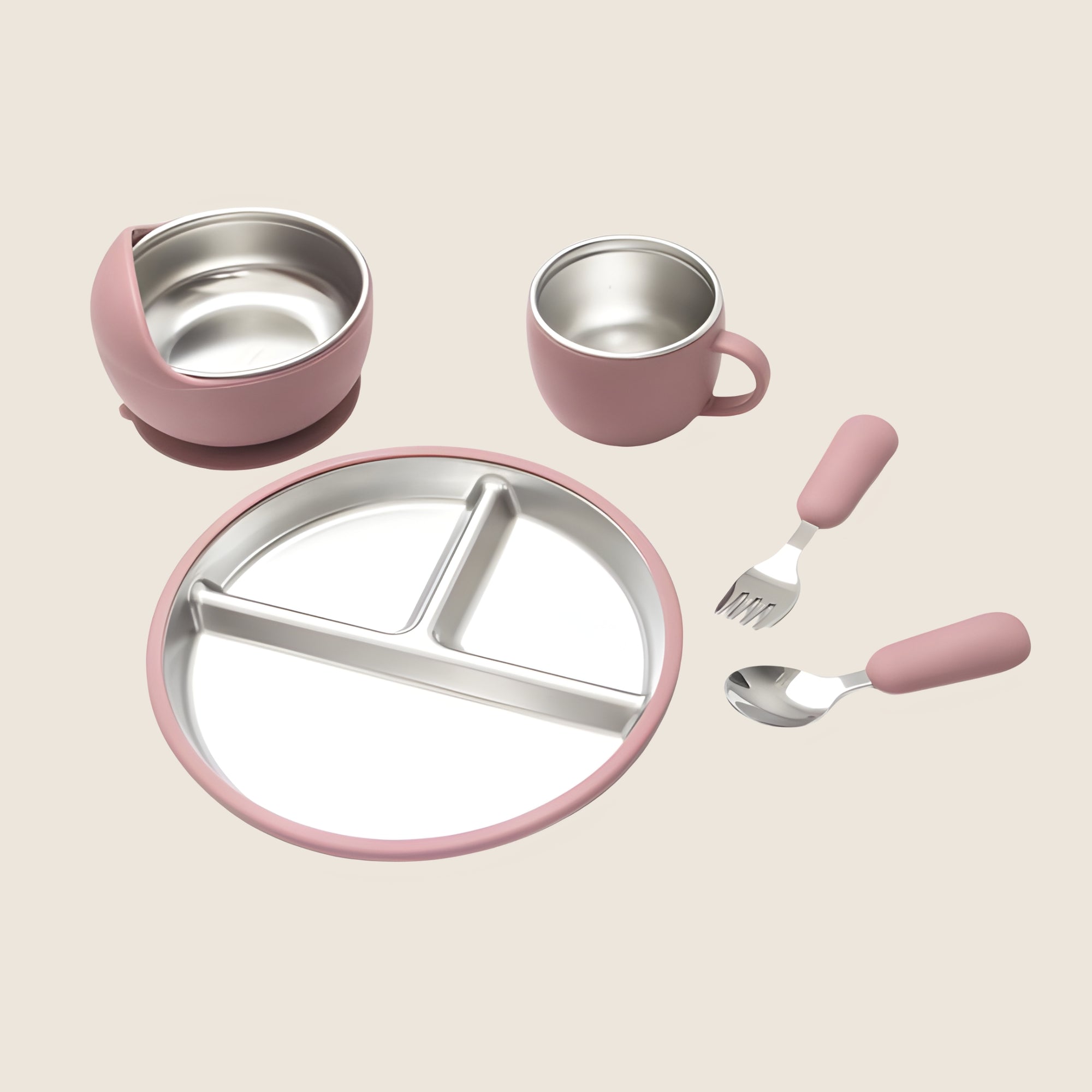 Baby Weaning RVS Starter set