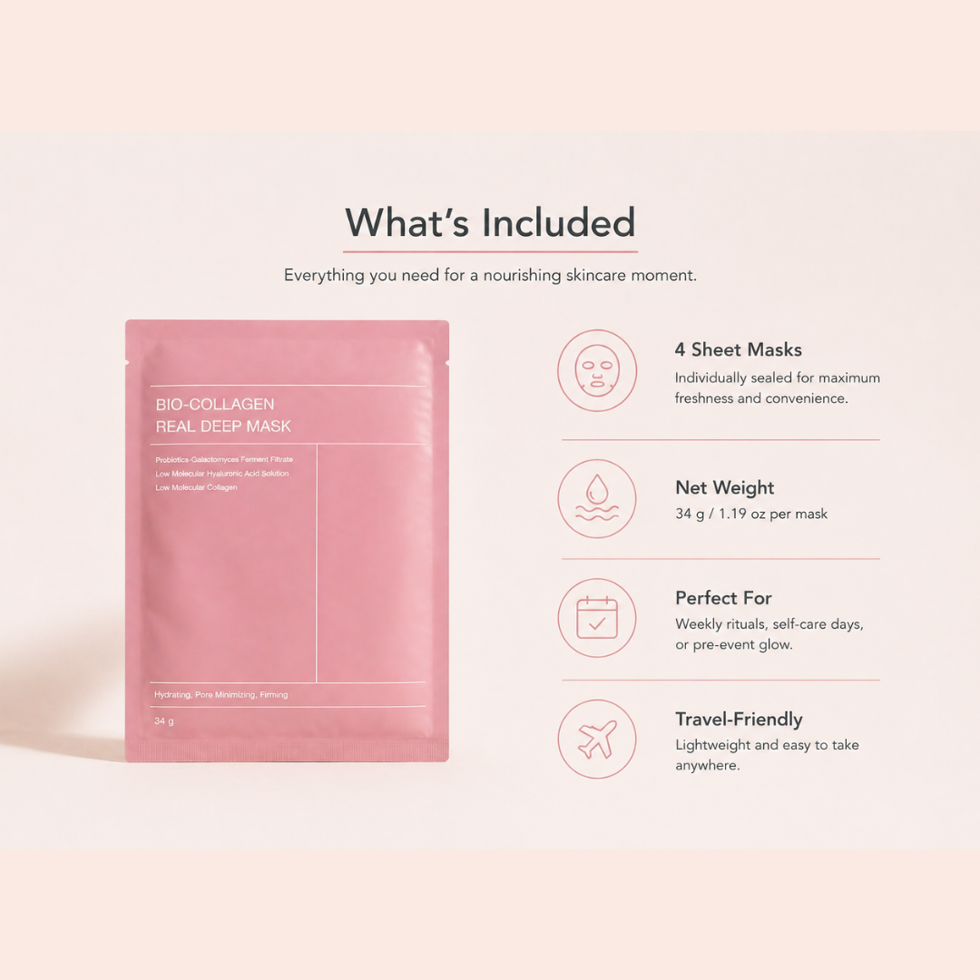 Bio Korean Collagen Mask - 4Pack