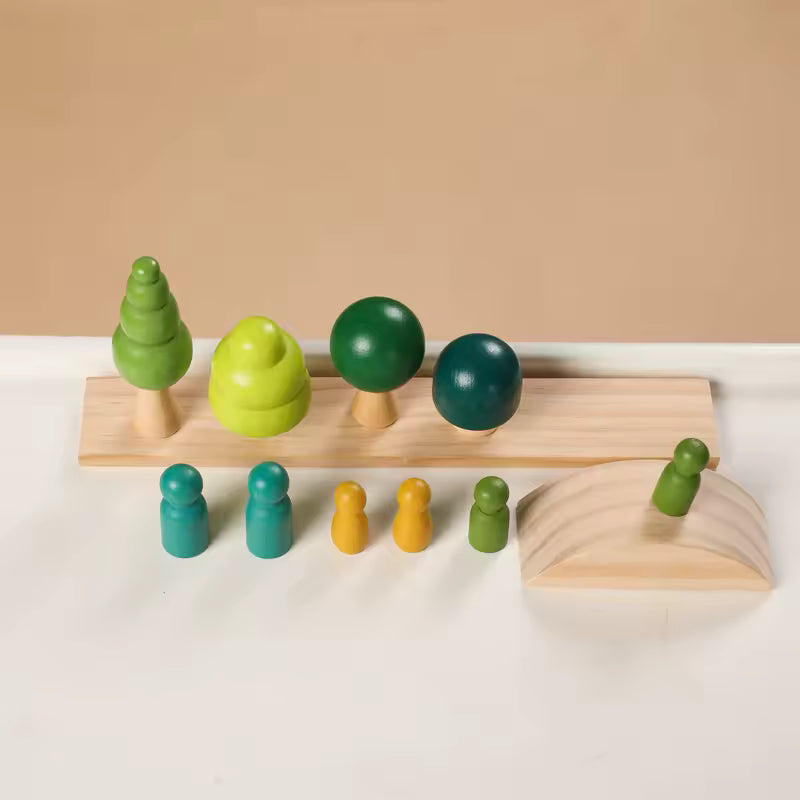 Montessori Wooden Log Building Blocks