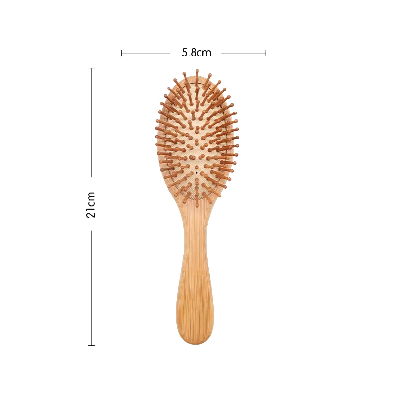 Premium Wooden Bamboo Hair Brush Improve Hair Growth Wood Hairbrush Prevent Hair Loss Comb Bamboo Comb Teeth