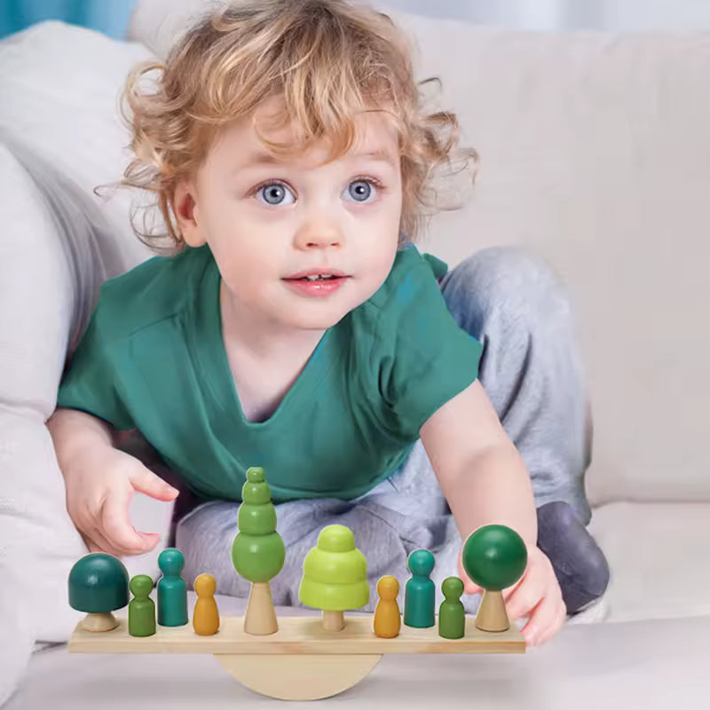 Montessori Wooden Log Building Blocks