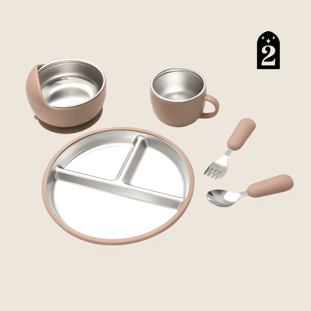 Baby Weaning RVS Starter set