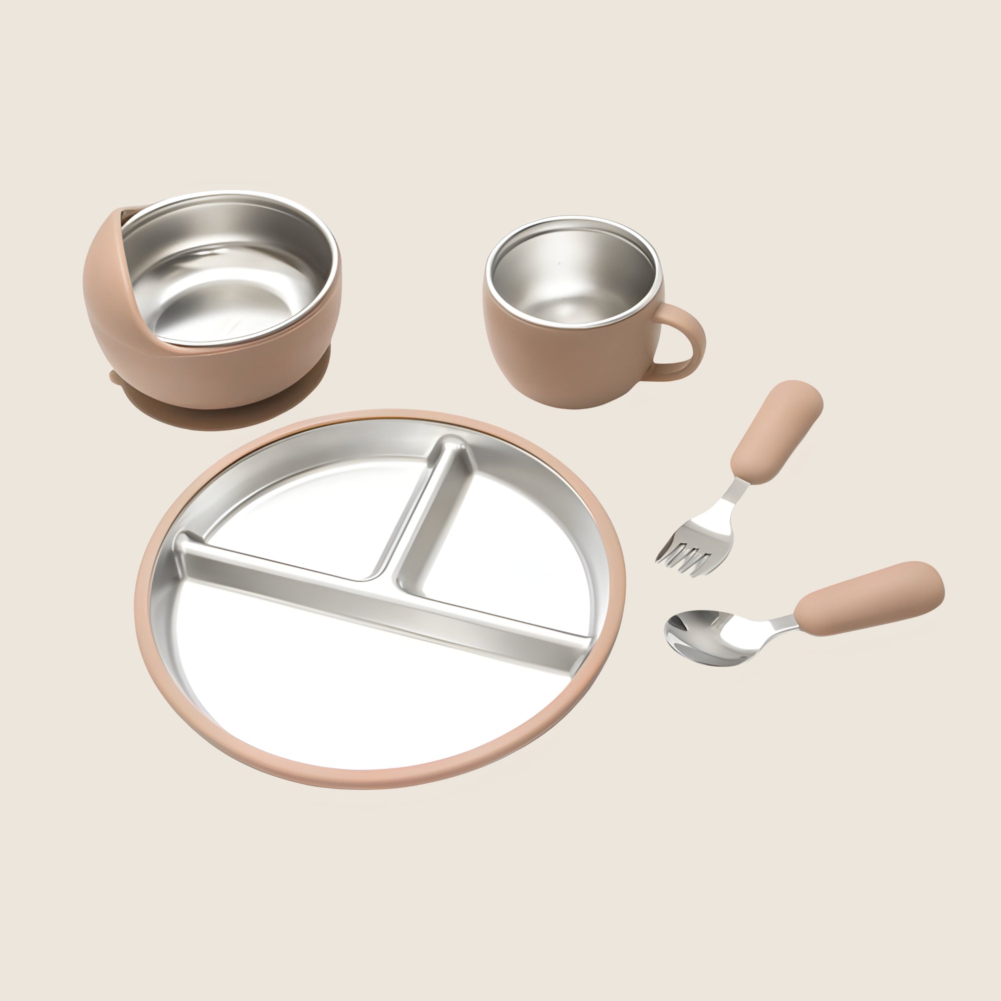 Baby Weaning RVS Starter set