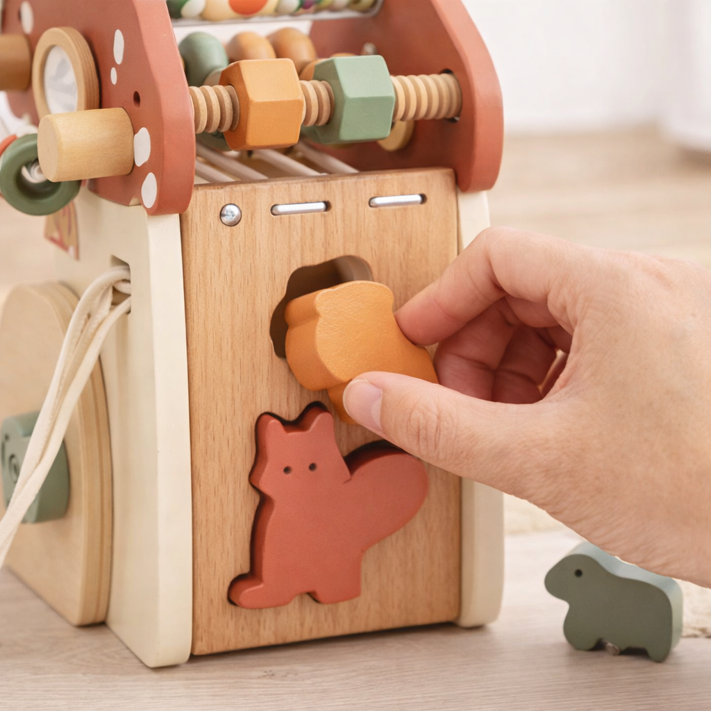 Baby Montessori Wooden Five-In-One Toy